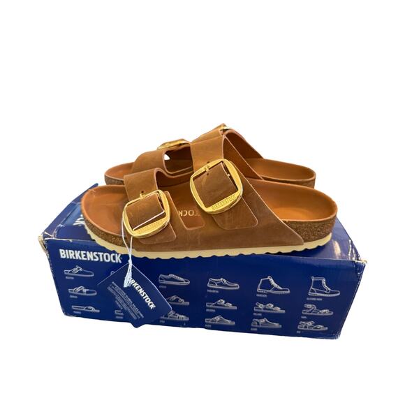 Birkenstock Brown/Cognac Arizona Big Buckle Sandal Size 7 - Picture 5 of 11